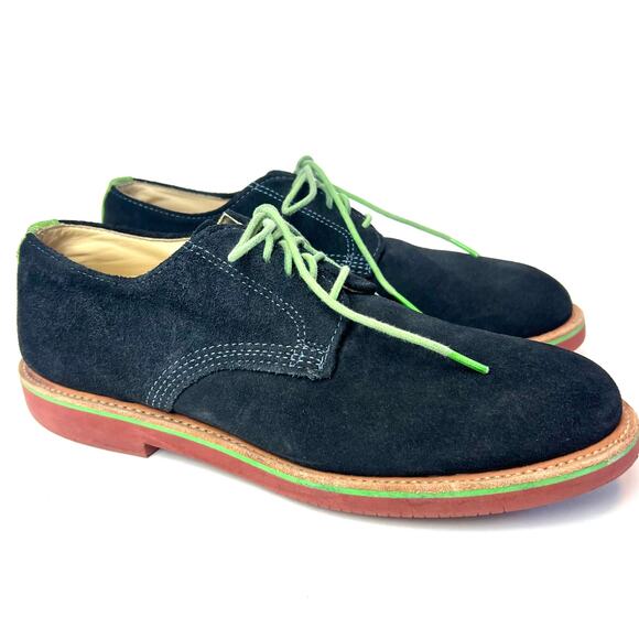 Walk-Over Suede Derby Oxford Shoe Navy Green Heritage Preppy Size 8.5 main image 11